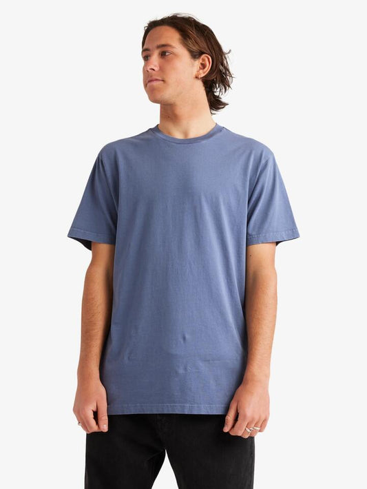 Image of T-Shirts. Productname: Quiksilver Mens Salt Water Crew T-Shirt Vintage Indigo - in Vintage Indigo colour by brand - Quiksilver