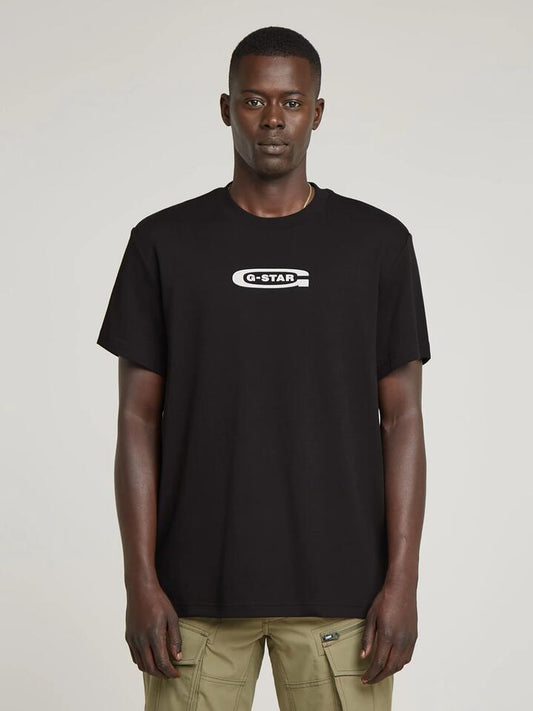 Image of T-Shirts. Productname: G-Star Old Skool Logo R Tee in Black colour by brand - G-Star