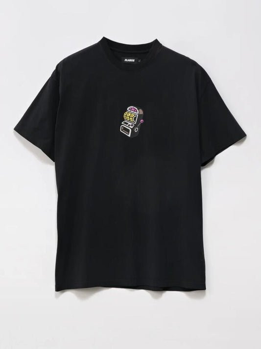 Image of a model wearing Tops. Productname: Xlarge Casino SS Tee in PIGMENT BLACK colour by brand - Xlarge