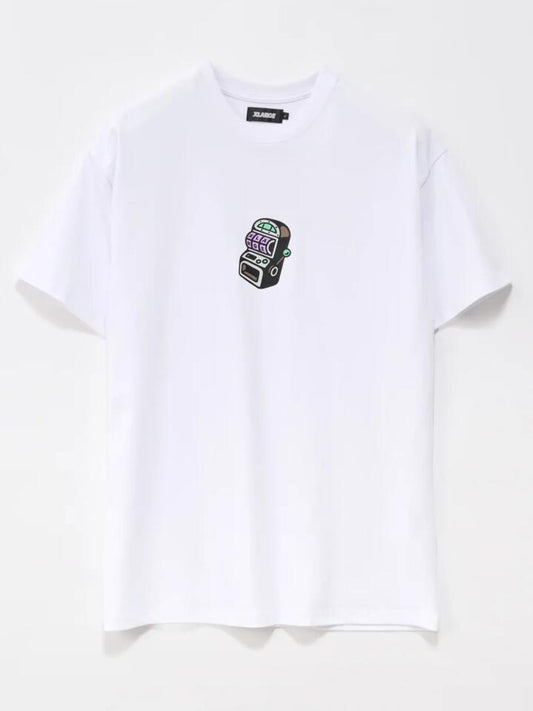 Image of a model wearing Tops. Productname: Xlarge Casino SS Tee in WHITE colour by brand - Xlarge