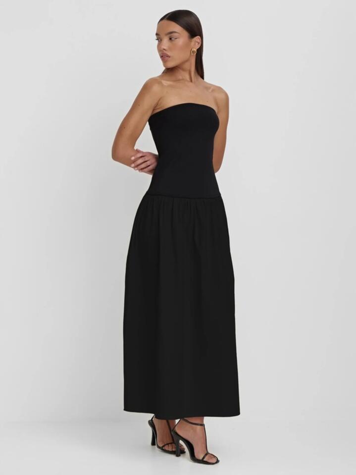 Image of a model wearing Dress. Productname: 4th & Reckless Lova Dress in Black colour by brand - 4th & Reckless
