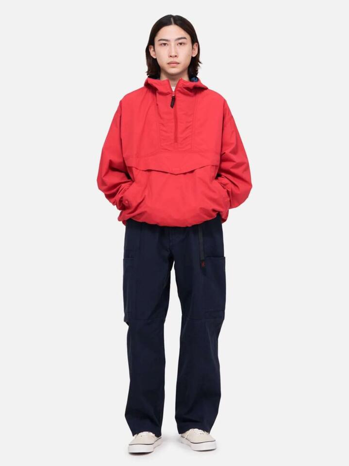 Image of a model wearing Pants. Productname: Gramicci Voyager Pant in Double Navy colour by brand - Gramicci