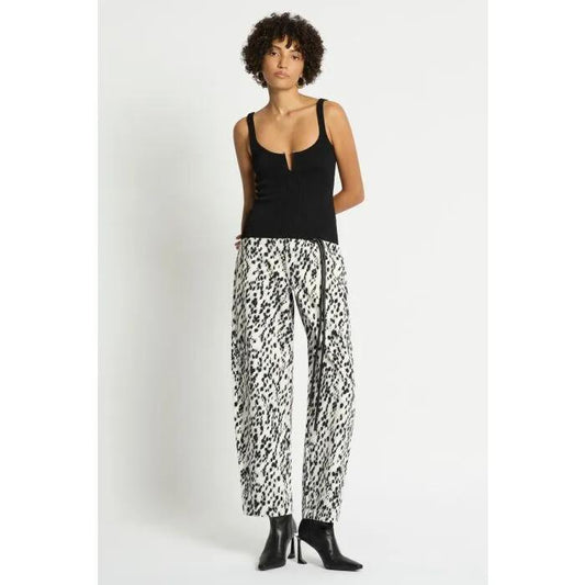 Image of a model wearing Tops. Productname: Felix Knit Tank in Black colour by brand - sass and bide