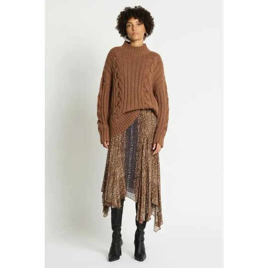 Image of a model wearing Skirts. Productname: Circadia Skirt in PRINT colour by brand - sass and bide