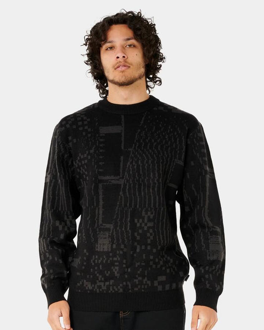 Image of Accessories. Productname: Rip Curl - Mens Archive Crew Neck - Black - in Black colour by brand - Rip Curl