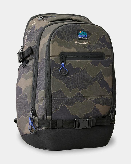 Image of Bags. Productname: Rip Curl 35L F-Light Osse Search Camo Backpack Black/Olive - in Black/Olive colour by brand - Rip Curl