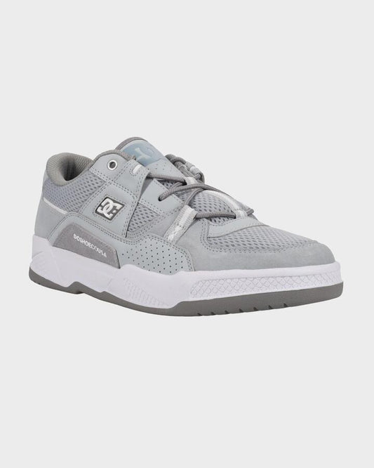 Image of Shoes. Productname: DC Shoes - Mens Construct Skate Shoes - Grey/Grey/White - in Grey/Grey/White colour by brand - DC Shoes