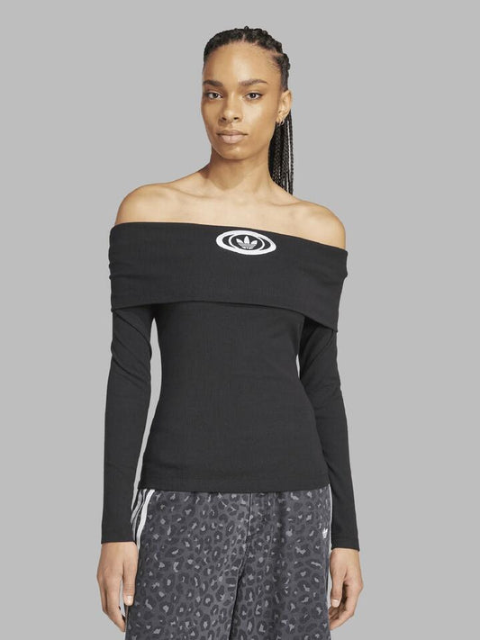 Image of a model wearing Tops. Productname: Adidas Campus 2000 Top in Black colour by brand - Adidas