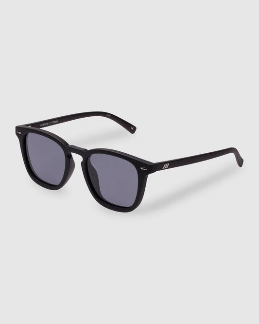 Image of Sunglasses. Productname: Le Specs No Biggie Black Rubber Polarised Sunglasses Black Rubber - in Black Rubber colour by brand - Le Specs