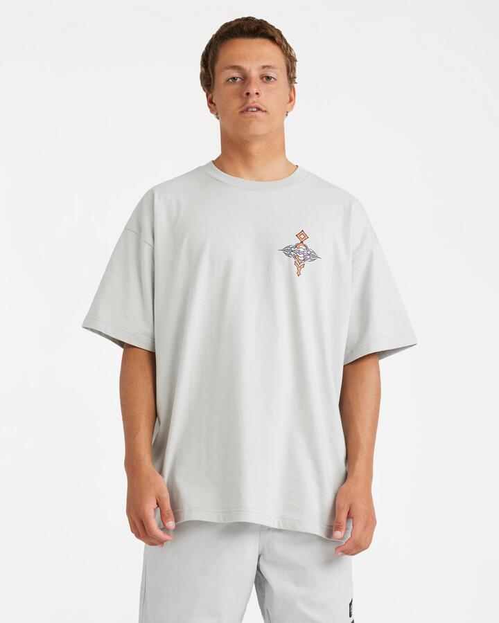 Image of T-Shirts. Product name - Billabong Mens Occy Og T-Shirt Silver in Silver colour by brand - Billabong