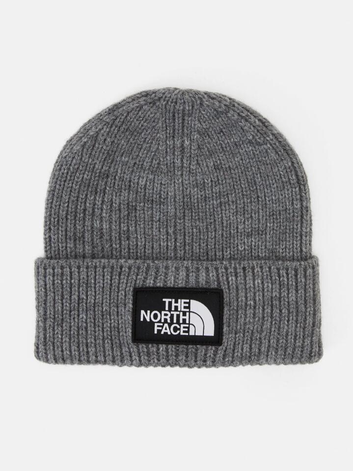 Image of Hats. Productname: The North Face TNF Logo Box Cuffed Beanie ONE SIZE Grey in Grey colour by brand - The North Face