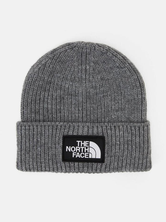 Image of Hats. Productname: The North Face TNF Logo Box Cuffed Beanie ONE SIZE Grey in Grey colour by brand - The North Face