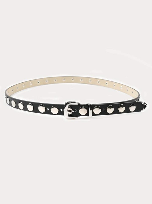 Image of Accessories. Productname: Petit Moments Studded Disc Belt in Silver/Black colour by brand - Petit Moments