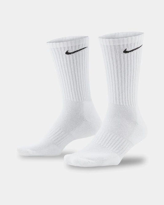 Image of Socks. Product name - Nike Kids 3-5 Everyday Cushioned Crew Socks White/Black in White/Black colour by brand - Nike