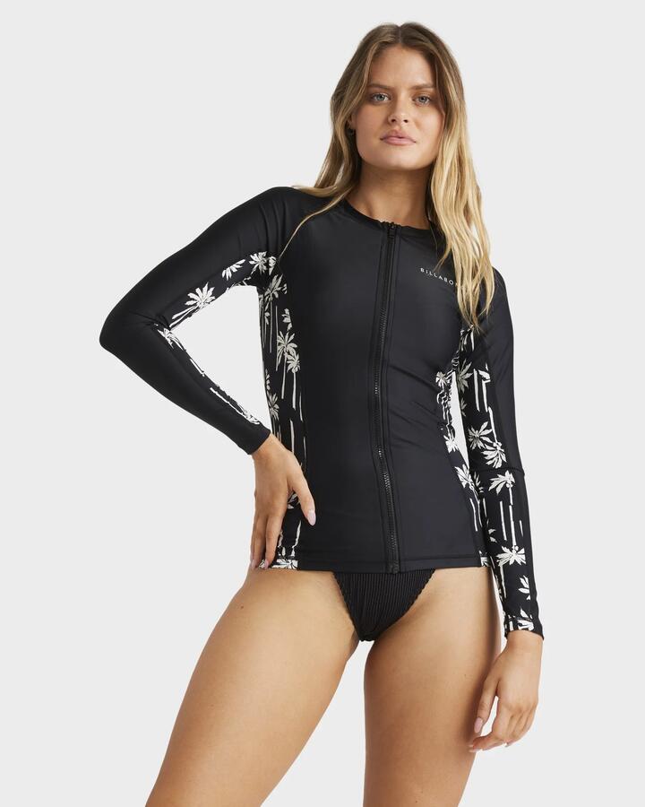 Image of Coats & Jackets. Productname: Billabong Womens Sunset Canyon Rash Vest Black - in Black colour by brand - Billabong