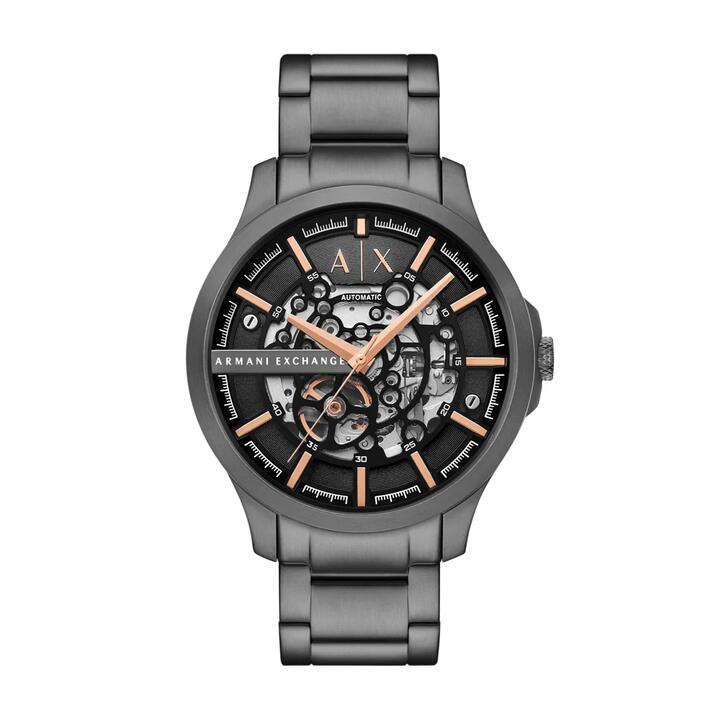 Image of Watches. Productname: Armani Exchange Automatic Gunmetal Stainless Steel Watch AX2458 in Watch colour by brand - Armani Exchange