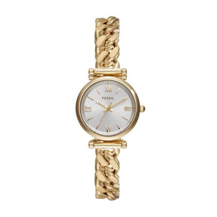 Image of Watches. Productname: Fossil Carlie Three-Hand Gold-Tone Stainless Steel Watch ES5329 in Watch colour by brand - Fossil