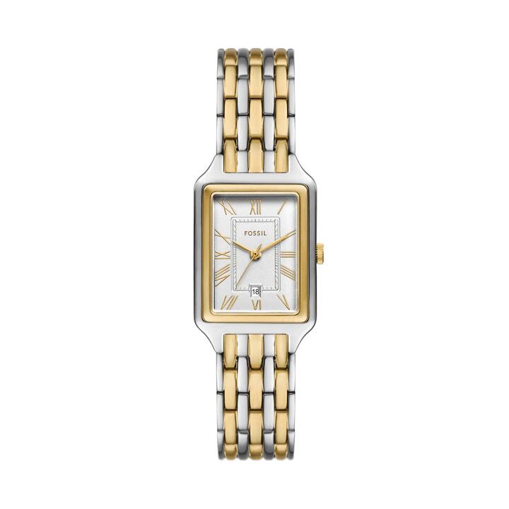 Image of Watches. Productname: Fossil Raquel Three-Hand Date Two-Tone Stainless Steel Watch ES5368 in Watch colour by brand - Fossil