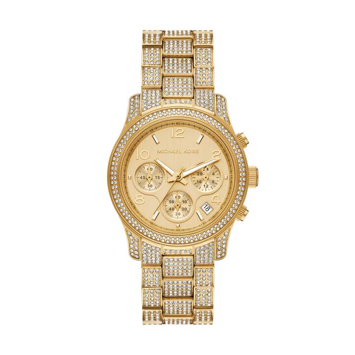 Image of Watches. Productname: Michael Kors Runway Chronograph Gold-Tone Stainless Steel Watch MK7435 in Watch colour by brand - Michael Kors