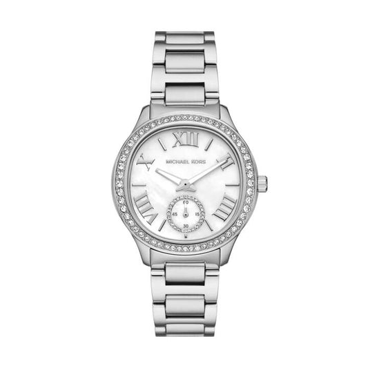 Image of Watches. Productname: Michael Kors Sage Three-Hand Stainless Steel Watch MK4807 in Watch colour by brand - Michael Kors