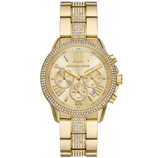 Image of Watches. Productname: Michael Kors Brynn Chronograph Gold-Tone Stainless Steel Watch MK7504 in Watch colour by brand - Michael Kors