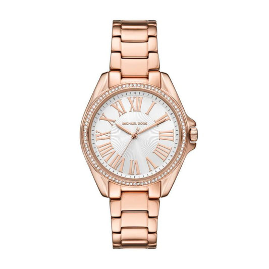 Image of Watches. Productname: Michael Kors Kacie Three-Hand Rose Gold-Tone Stainless Steel Watch MK4853 in Watch colour by brand - Michael Kors