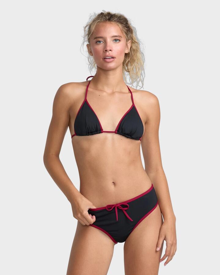 Image of Swimwear. Productname: RVCA - Womens Aren Bound Bikini Top - Black - in Black colour by brand - RVCA