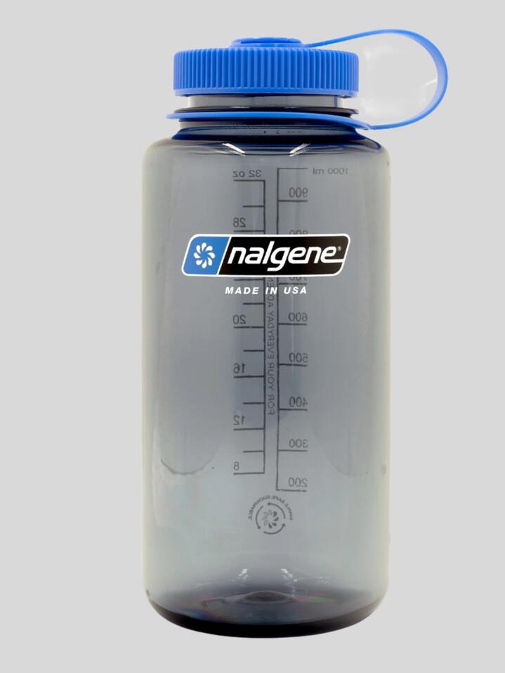 Image of Water Bottles. Productname: Nalgene Sustain Wide Mouth 1L Bottle ONE SIZE Grey in Grey colour by brand - Nalgene