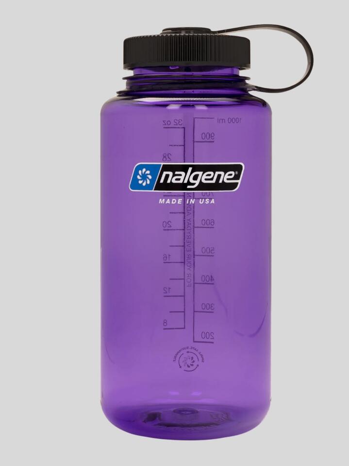 Image of Water Bottles. Productname: Nalgene Sustain Wide Mouth 1L Bottle ONE SIZE Purple in Purple colour by brand - Nalgene