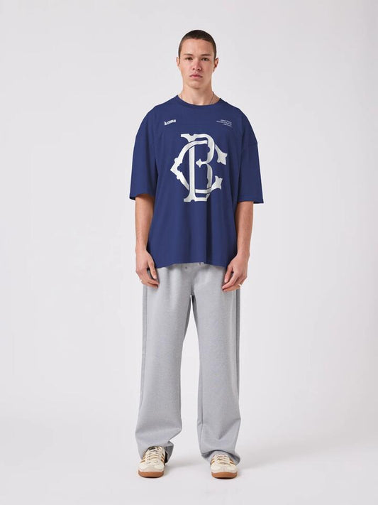 Image of a model wearing Tops. Productname: Barney Cools BC Jersey in NAVY colour by brand - Barney Cools