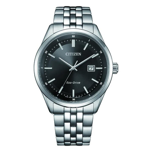 Image of a model wearing Dress. Productname: Citizen Men's Eco-Drive Dress Watch BM7560-59E in Watch colour by brand - Citizen