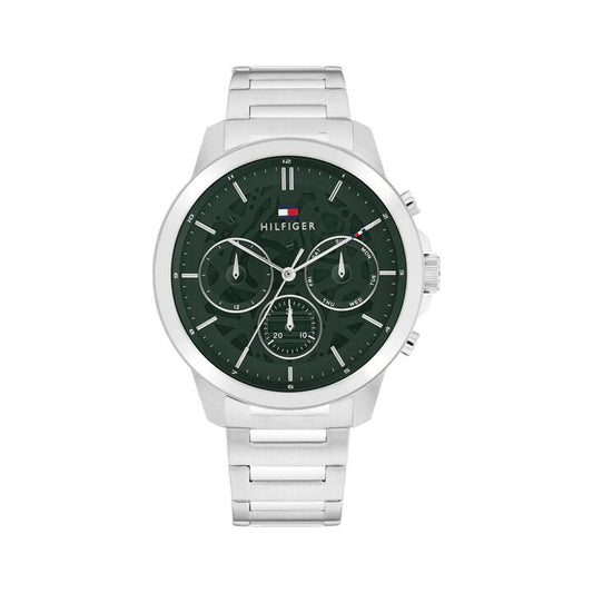 Image of Watches. Productname: Tommy Hilfiger Henry Stainless Steel Green Dial Men's Watch 1710686 in Watch colour by brand - Tommy Hilfiger