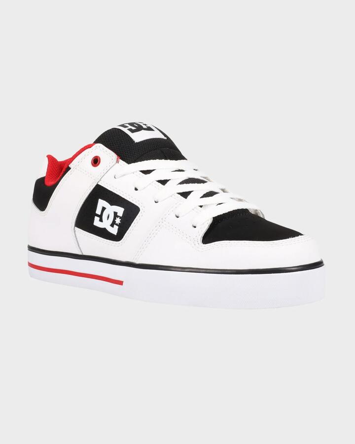 Image of Shoes. Productname: DC Shoes Mens Pure Skate Shoes White/Black/Red - in White/Black/Red colour by brand - DC Shoes