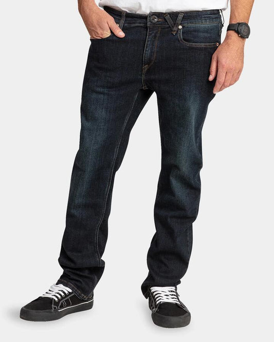 Image of Jeans. Productname: Volcom Mens Solver Denim Jeans New Vintage Blue - in New Vintage Blue colour by brand - Volcom