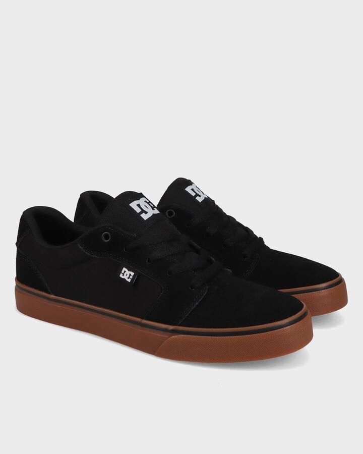 Image of Sneakers. Product name - DC Shoes Mens Anvil Sneakers Black/Gum in Black/Gum colour by brand - DC Shoes