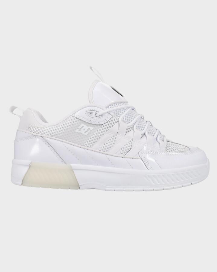Image of Shoes. Product name - DC Shoes Mens Lucien Skate Shoes White in White colour by brand - DC Shoes