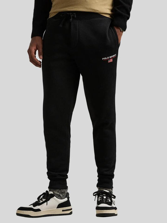 Image of a model wearing Pants. Productname: Polo Ralph Lauren Polo Sport Jogger in POLO BLACK/WHITE colour by brand - Polo Ralph Lauren
