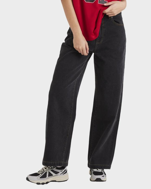 Image of Jeans. Productname: RVCA - Womens Encore Denim Jeans - Black Rinse - in Black Rinse colour by brand - RVCA