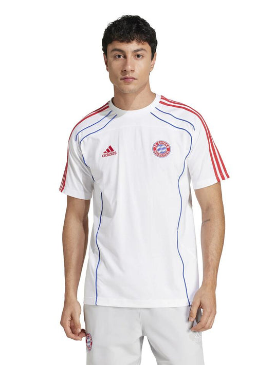 Image of a model wearing Tops. Productname: Adidas FCB UBP Tee in WHITE colour by brand - Adidas