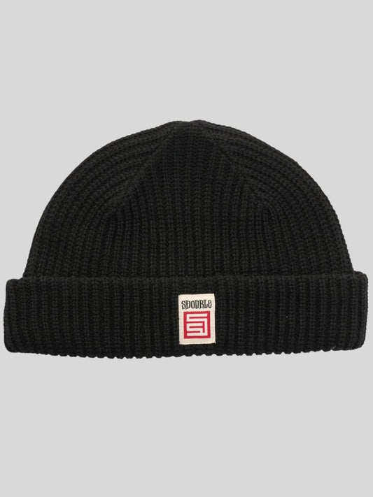 Image of Hats. Productname: S-Double Red Cube Low Beanie ONE SIZE Black in Black colour by brand - S-Double