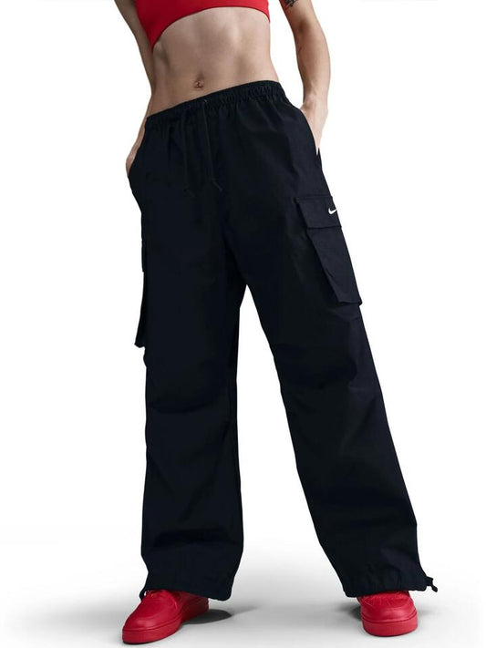 Image of a model wearing Pants. Productname: Nike Women's Cargo Pants in Black/White colour by brand - Nike