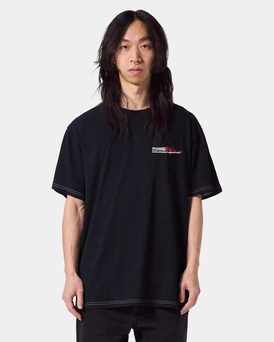 Image of T-Shirts. Product name - Former Mens Discipline Oversized T-Shirt Black in Black colour by brand - Former