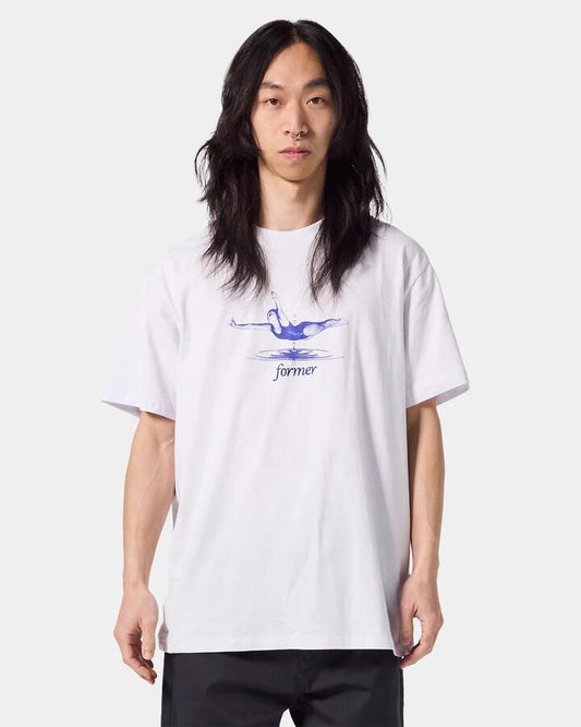 Image of T-Shirts. Product name - Former Mens Diver T-Shirt Oyster in Oyster colour by brand - Former