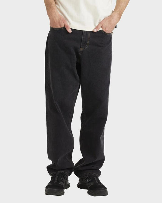 Image of Jeans. Productname: RVCA - Mens Skate Denim Jeans - Black Rinse - in Black Rinse colour by brand - RVCA
