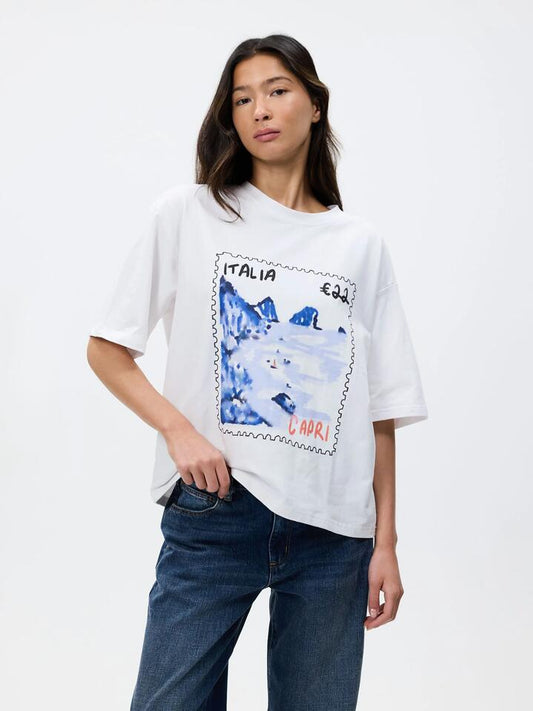 Image of a model wearing Denim. Productname: SNDYS Mai Tai in Stamp colour by brand - SNDYS