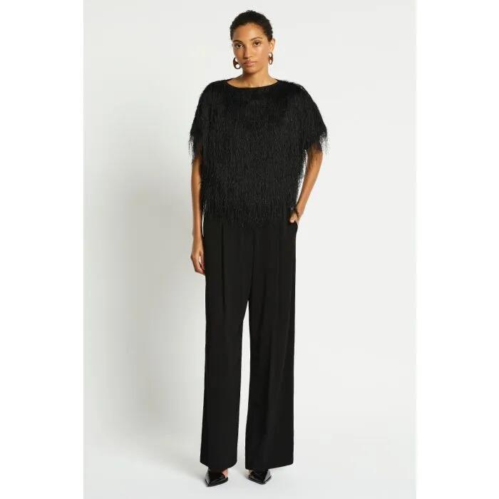 Image of a model wearing Tops. Productname: Dolce Top in Black colour by brand - sass and bide