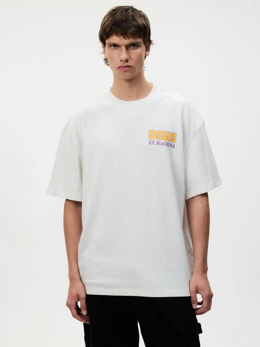 Image of a model wearing Tops. Productname: Deus Bloom Ss Tee in LIGHTGREYM colour by brand - Deus