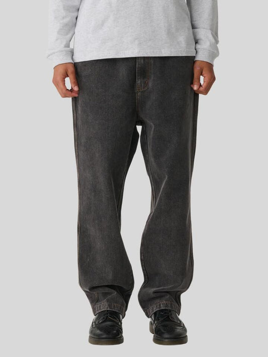 Image of a model wearing Denim. Productname: S-Double Denim Standard Jean in FADED BLACK colour by brand - S-Double