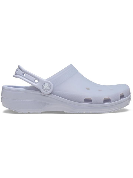 Image of Sandals. Productname: Crocs Women's Classic Frosted Clog in Purple Moon colour by brand - Crocs