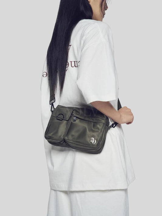 Image of Bags. Productname: ADLV Symbol Rivet Multi Pocket Cross Bag ONE SIZE KHAKI in KHAKI colour by brand - ADLV